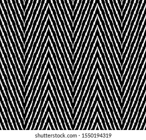 Diagonal ikat stripes. Zigzag pattern seamless. Geometric chevron abstract illustration, wallpaper. Tribal ethnic vector texture. Aztec style. Folk embroidery. Indian, Scandinavian,  African rug.