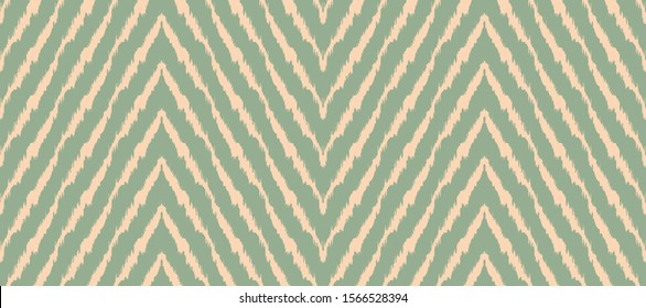 Diagonal ikat stripes. Zigzag pattern seamless. Geometric chevron abstract illustration, wallpaper. Tribal ethnic vector texture. Aztec style. Folk embroidery. Indian, Scandinavian,  African rug.