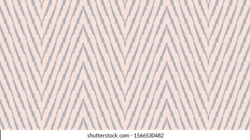 Diagonal ikat stripes. Zigzag pattern seamless. Geometric chevron abstract illustration, wallpaper. Tribal ethnic vector texture. Aztec style. Folk embroidery. Indian, Scandinavian,  African rug.