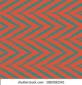 Diagonal ikat stripes. Zigzag pattern seamless. Geometric chevron abstract illustration, wallpaper. Tribal ethnic vector texture. Aztec style. Folk embroidery. Indian, Scandinavian,  African rug.