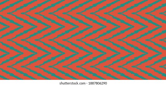 Diagonal ikat stripes. Zigzag pattern seamless. Geometric chevron abstract illustration, wallpaper. Tribal ethnic vector texture. Aztec style. Folk embroidery. Indian, Scandinavian,  African rug.
