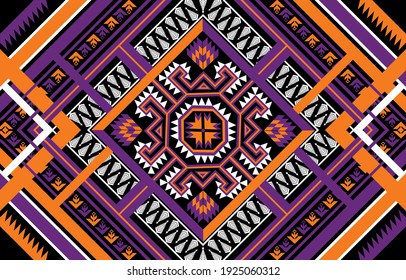 Diagonal ikat stripes. Zigzag pattern. Geometric and  floral abstract illustration, wallpaper. Tribal ethnic vector texture. Aztec style. Folk embroidery. vector illustration.