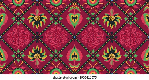 Diagonal ikat stripes. Zigzag pattern seamless. Geometric chevron abstract illustration, wallpaper. Tribal ethnic vector texture. Aztec style. Folk embroidery. Indian, Scandinavian,  African rug.
