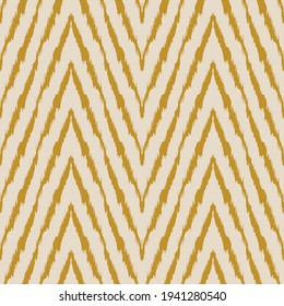 Diagonal ikat stripes. Zigzag pattern seamless. Geometric chevron abstract illustration, wallpaper. Tribal ethnic vector texture. Aztec style. Folk embroidery. Indian, Scandinavian,  African rug.