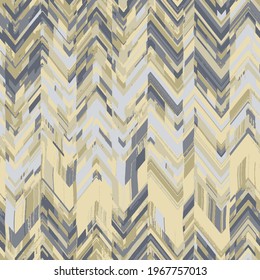 Diagonal ikat stripes. Zigzag pattern seamless. Geometric chevron abstract illustration, wallpaper. Tribal ethnic vector texture. Aztec style. Folk embroidery. Indian, Scandinavian, African rug.