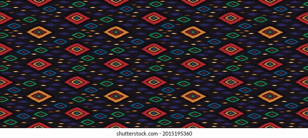 Diagonal ikat stripes. Zigzag pattern seamless. Geometric chevron abstract illustration, wallpaper. Tribal ethnic vector texture. Aztec style. Folk embroidery. Indian, Scandinavian, African rug.