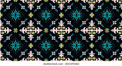 Diagonal ikat stripes. Zigzag pattern seamless. Geometric chevron abstract illustration, wallpaper. Tribal ethnic vector texture. Aztec style. Folk embroidery. Indian, Scandinavian, African rug.