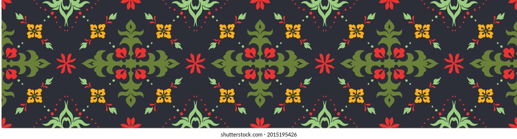 Diagonal ikat stripes. Zigzag pattern seamless. Geometric chevron abstract illustration, wallpaper. Tribal ethnic vector texture. Aztec style. Folk embroidery. Indian, Scandinavian, African rug.