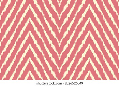 Diagonal ikat stripes. Zigzag pattern seamless. Geometric chevron abstract illustration, wallpaper. Tribal ethnic vector texture. Aztec style. Folk embroidery. Indian, Scandinavian,  African rug.
