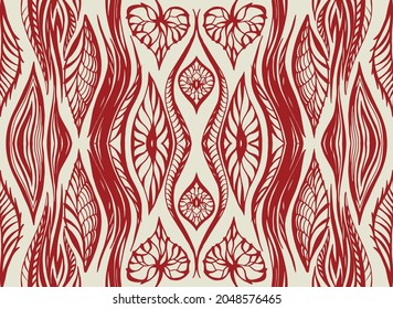 Diagonal ikat stripes. Zigzag pattern seamless. Geometric chevron abstract illustration, wallpaper. Tribal ethnic vector texture. Aztec style. Folk embroidery. Indian, Scandinavian, African rug.