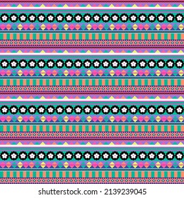 Diagonal ikat stripes. Zigzag pattern seamless. Geometric chevron abstract illustration, wallpaper. Tribal ethnic vector texture.Folk embroidery. Indian, Scandinavian, African rug.