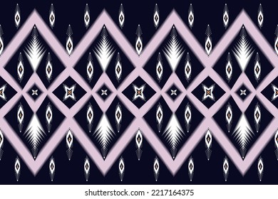 Diagonal ikat stripes. Zigzag pattern seamless. Geometric chevron abstract illustration, wallpaper. Tribal ethnic vector texture. Aztec style. Folk embroidery.
