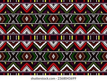 Diagonal ikat stripes. Zigzag pattern seamless. Geometric chevron abstract illustration, wallpaper. Tribal ethnic vector texture. Aztec style. Folk embroidery. Indian, Scandinavian, African rug.