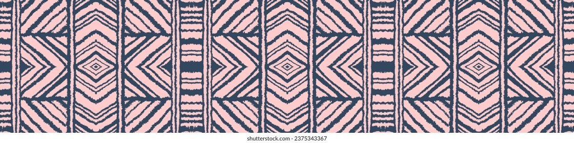 Diagonal ikat stripes. Zigzag pattern seamless. Geometric chevron abstract illustration, wallpaper. Tribal ethnic vector texture. Aztec style. Folk embroidery. Indian, Scandinavian, African rug.