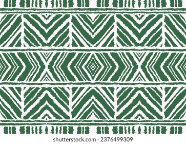 Diagonal ikat stripes. Zigzag pattern seamless. Geometric chevron abstract illustration, wallpaper. Tribal ethnic vector texture. Aztec style. Folk embroidery. Indian, Scandinavian, African rug.
