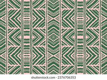 Diagonal ikat stripes. Zigzag pattern seamless. Geometric chevron abstract illustration, wallpaper. Tribal ethnic vector texture. Aztec style. Folk embroidery. Indian, Scandinavian, African rug.