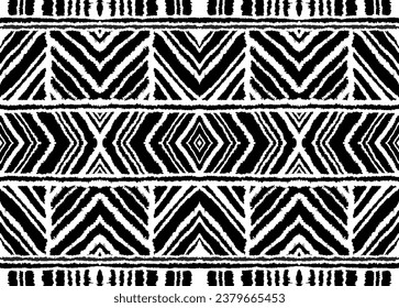 Bandes d'ikat diagonales. Motif zigzag harmonieux. Illustration abstraite chevron géométrique, fond d'écran. Texture vectorielle ethnique tribale. Style aztèque. Broderie folk. indien, scandinave, tapis africain.