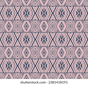 Diagonal ikat stripes. Zigzag pattern seamless. Geometric chevron abstract illustration, wallpaper. Tribal ethnic vector texture. Aztec style. Folk embroidery. Indian, Scandinavian, African rug.