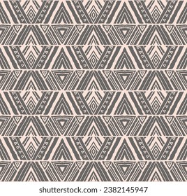 Diagonal ikat stripes. Zigzag pattern seamless. Geometric chevron abstract illustration, wallpaper. Tribal ethnic vector texture. Aztec style. Folk embroidery. Indian, Scandinavian, African rug.