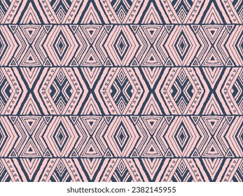 Diagonal ikat stripes. Zigzag pattern seamless. Geometric chevron abstract illustration, wallpaper. Tribal ethnic vector texture. Aztec style. Folk embroidery. Indian, Scandinavian, African rug.