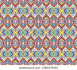 Bandes d'ikat diagonales. Motif zigzag harmonieux. Illustration abstraite chevron géométrique, fond d'écran. Texture vectorielle ethnique tribale. Style aztèque. Broderie folk. indien, scandinave, tapis africain.