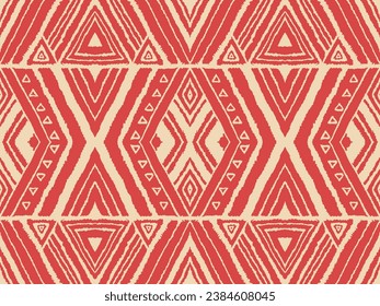 Bandes d'ikat diagonales. Motif zigzag harmonieux. Illustration abstraite chevron géométrique, fond d'écran. Texture vectorielle ethnique tribale. Style aztèque. Broderie folk. indien, scandinave, tapis africain.