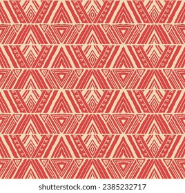 Bandes d'ikat diagonales. Motif zigzag harmonieux. Illustration abstraite chevron géométrique, fond d'écran. Texture vectorielle ethnique tribale. Style aztèque. Broderie folk. indien, scandinave, tapis africain.