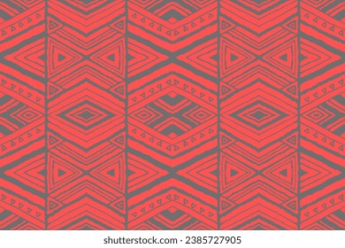 Bandes d'ikat diagonales. Motif zigzag harmonieux. Illustration abstraite chevron géométrique, fond d'écran. Texture vectorielle ethnique tribale. Style aztèque. Broderie folk. indien, scandinave, tapis africain.