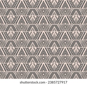 Diagonal ikat stripes. Zigzag pattern seamless. Geometric chevron abstract illustration, wallpaper. Tribal ethnic vector texture. Aztec style. Folk embroidery. Indian, Scandinavian, African rug.