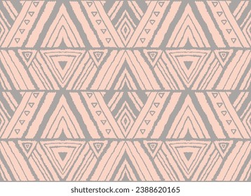 Diagonal ikat stripes. Zigzag pattern seamless. Geometric chevron abstract illustration, wallpaper. Tribal ethnic vector texture. Aztec style. Folk embroidery. Indian, Scandinavian, African rug.