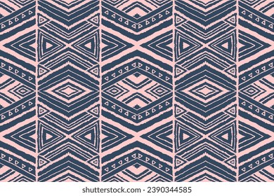 Bandes d'ikat diagonales. Motif zigzag harmonieux. Illustration abstraite chevron géométrique, fond d'écran. Texture vectorielle ethnique tribale. Style aztèque. Broderie folk. indien, scandinave, tapis africain.
