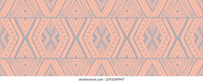 Diagonal ikat stripes. Zigzag pattern seamless. Geometric chevron abstract illustration, wallpaper. Tribal ethnic vector texture. Aztec style. Folk embroidery. Indian, Scandinavian, African rug.