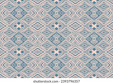 Diagonal ikat stripes. Zigzag pattern seamless. Geometric chevron abstract illustration, wallpaper. Tribal ethnic vector texture. Aztec style. Folk embroidery. Indian, Scandinavian, African rug.