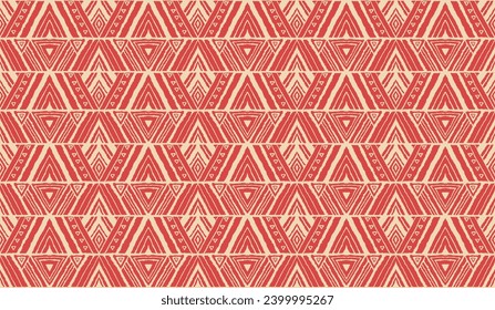 Diagonal ikat stripes. Zigzag pattern seamless. Geometric chevron abstract illustration, wallpaper. Tribal ethnic vector texture. Aztec style. Folk embroidery. Indian, Scandinavian, African rug.