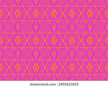 Diagonal ikat stripes. Zigzag pattern seamless. Geometric chevron abstract illustration, wallpaper. Tribal ethnic vector texture. Aztec style. Folk embroidery. Indian, Scandinavian, African rug.