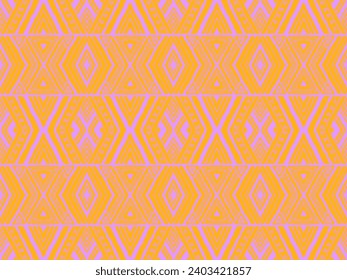 Diagonal ikat stripes. Zigzag pattern seamless. Geometric chevron abstract illustration, wallpaper. Tribal ethnic vector texture. Aztec style. Folk embroidery. Indian, Scandinavian, African rug.
