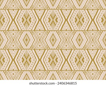 Diagonal ikat stripes. Zigzag pattern seamless. Geometric chevron abstract illustration, wallpaper. Tribal ethnic vector texture. Aztec style. Folk embroidery. Indian, Scandinavian, African rug.