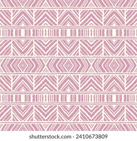 Diagonal ikat stripes. Zigzag pattern seamless. Geometric chevron abstract illustration, wallpaper. Tribal ethnic vector texture. Aztec style. Folk embroidery. Indian, Scandinavian, African rug.