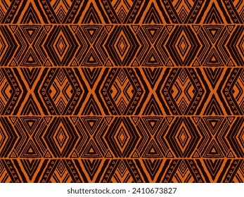 Diagonal ikat stripes. Zigzag pattern seamless. Geometric chevron abstract illustration, wallpaper. Tribal ethnic vector texture. Aztec style. Folk embroidery. Indian, Scandinavian, African rug.