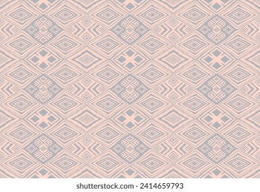 Diagonal ikat stripes. Zigzag pattern seamless. Geometric chevron abstract illustration, wallpaper. Tribal ethnic vector texture. Aztec style. Folk embroidery. Indian, Scandinavian, African rug.
