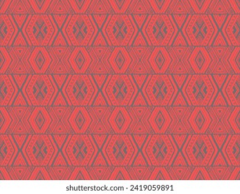 Diagonal ikat stripes. Zigzag pattern seamless. Geometric chevron abstract illustration, wallpaper. Tribal ethnic vector texture. Aztec style. Folk embroidery. Indian, Scandinavian, African rug.