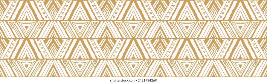Diagonal ikat stripes. Zigzag pattern seamless. Geometric chevron abstract illustration, wallpaper. Tribal ethnic vector texture. Aztec style. Folk embroidery. Indian, Scandinavian, African rug.