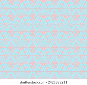 Diagonal ikat stripes. Zigzag pattern seamless. Geometric chevron abstract illustration, wallpaper. Tribal ethnic vector texture. Aztec style. Folk embroidery. Indian, Scandinavian, African rug.