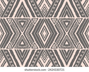 Diagonal ikat stripes. Zigzag pattern seamless. Geometric chevron abstract illustration, wallpaper. Tribal ethnic vector texture. Aztec style. Folk embroidery. Indian, Scandinavian, African rug.