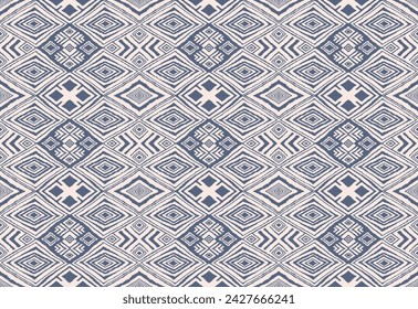 Diagonal ikat stripes. Zigzag pattern seamless. Geometric chevron abstract illustration, wallpaper. Tribal ethnic vector texture. Aztec style. Folk embroidery. Indian, Scandinavian, African rug.