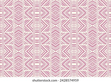 Diagonal ikat stripes. Zigzag pattern seamless. Geometric chevron abstract illustration, wallpaper. Tribal ethnic vector texture. Aztec style. Folk embroidery. Indian, Scandinavian, African rug.