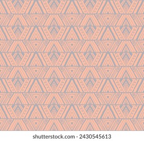 Diagonal ikat stripes. Zigzag pattern seamless. Geometric chevron abstract illustration, wallpaper. Tribal ethnic vector texture. Aztec style. Folk embroidery. Indian, Scandinavian, African rug.