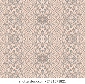 Diagonal ikat stripes. Zigzag pattern seamless. Geometric chevron abstract illustration, wallpaper. Tribal ethnic vector texture. Aztec style. Folk embroidery. Indian, Scandinavian, African rug.