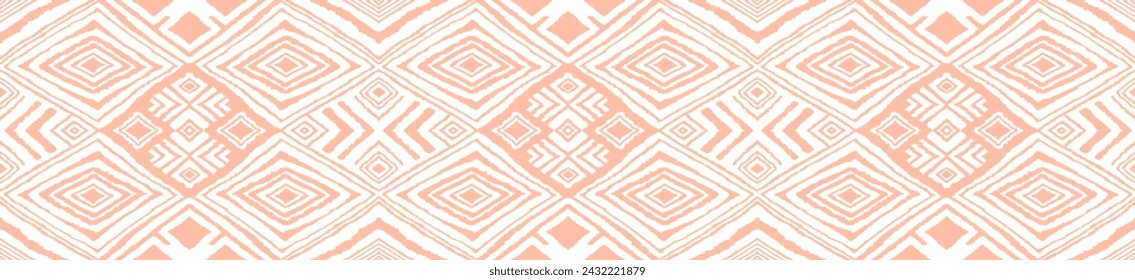 Diagonal ikat stripes. Zigzag pattern seamless. Geometric chevron abstract illustration, wallpaper. Tribal ethnic vector texture. Aztec style. Folk embroidery. Indian, Scandinavian, African rug.