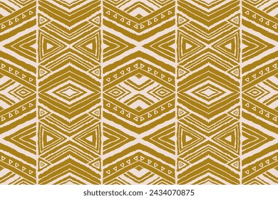 Diagonal ikat stripes. Zigzag pattern seamless. Geometric chevron abstract illustration, wallpaper. Tribal ethnic vector texture. Aztec style. Folk embroidery. Indian, Scandinavian, African rug.